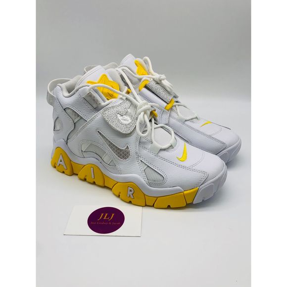 nike air barrage mid white and yellow